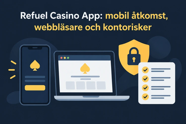 App Refuel Casino: mobil åtkomst, webbläsare och kontorisker