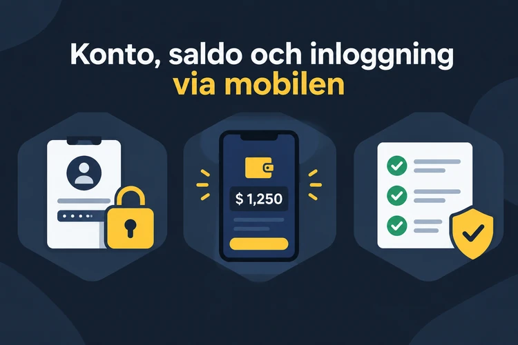 Konto, saldo och inloggning via mobilen