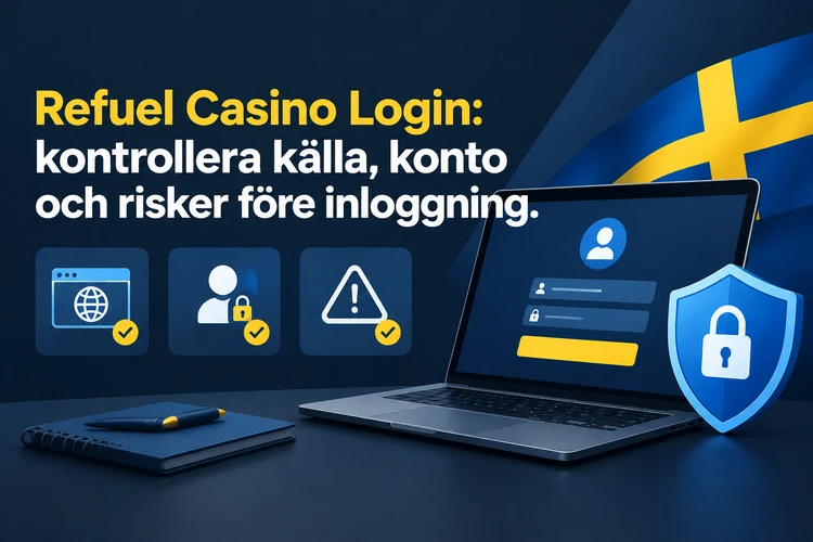 Refuel Casino Login: kontrollera källa, konto och risker före inloggning