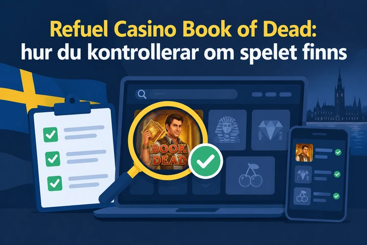 Refuel Casino Book of Dead: hur du kontrollerar om spelet finns