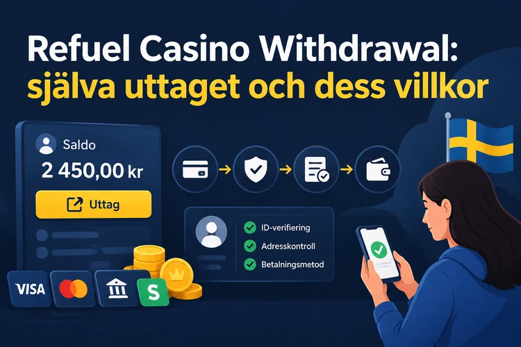 Refuel Casino Withdrawal: själva uttaget och dess villkor